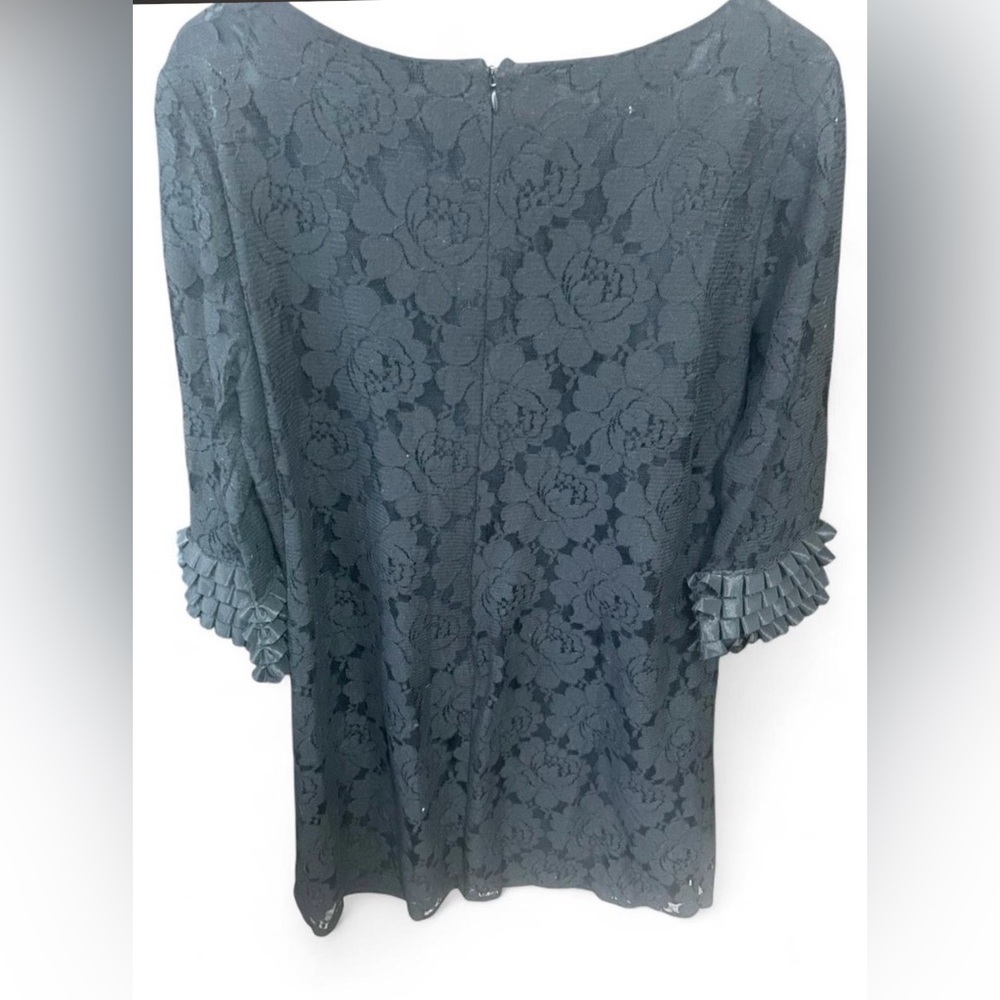 Maggy London Lace Dress with Ruffle Cuffs